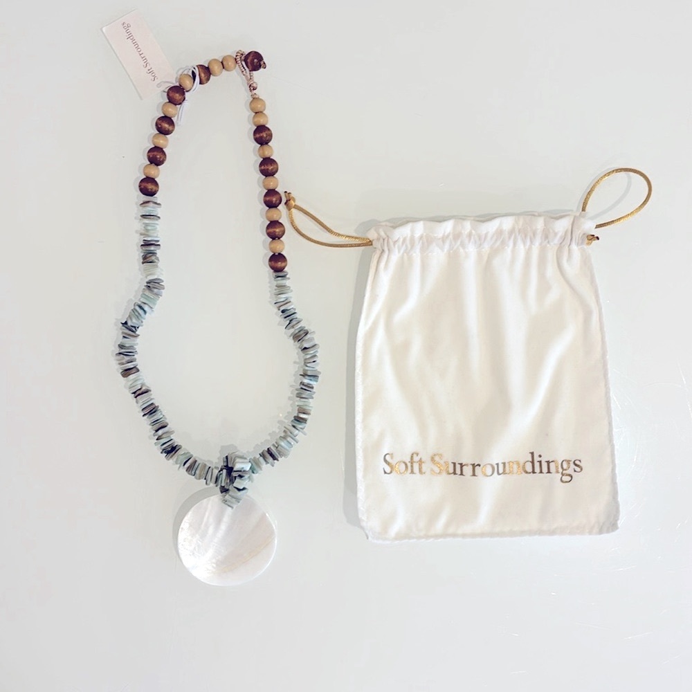 Soft Surroundings Blue and Turquoise Shell Necklace/ Gifts/Christmas Gift